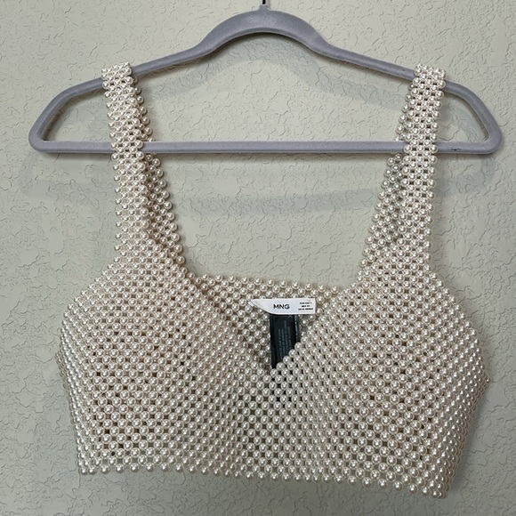 NWOT Mangofaux pearl top - Picture 3 of 6